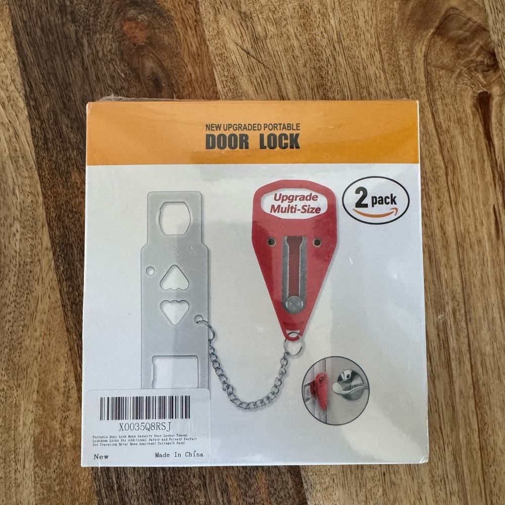 Acemi Portable Door Lock - Orange and White